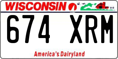 WI license plate 674XRM