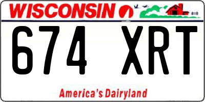 WI license plate 674XRT