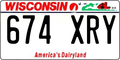 WI license plate 674XRY