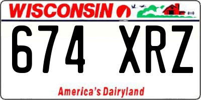 WI license plate 674XRZ