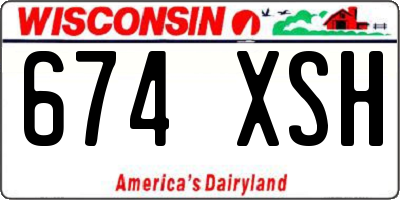 WI license plate 674XSH
