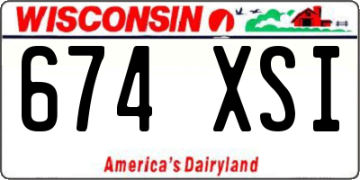 WI license plate 674XSI