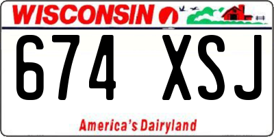 WI license plate 674XSJ
