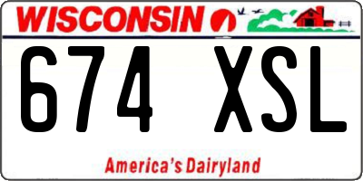 WI license plate 674XSL