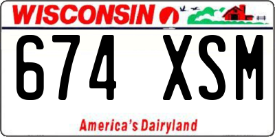 WI license plate 674XSM