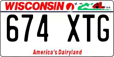WI license plate 674XTG