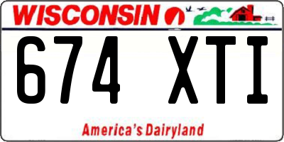 WI license plate 674XTI