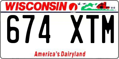 WI license plate 674XTM
