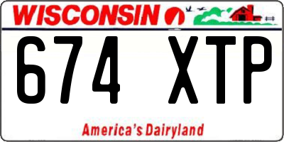 WI license plate 674XTP