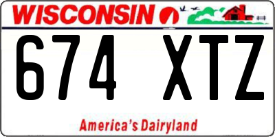 WI license plate 674XTZ