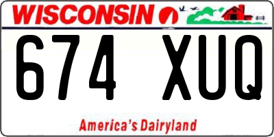 WI license plate 674XUQ