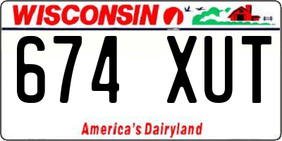 WI license plate 674XUT