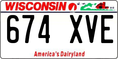 WI license plate 674XVE