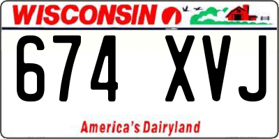 WI license plate 674XVJ