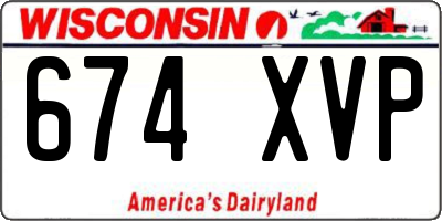 WI license plate 674XVP