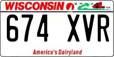 WI license plate 674XVR