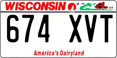 WI license plate 674XVT