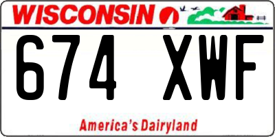 WI license plate 674XWF