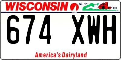 WI license plate 674XWH