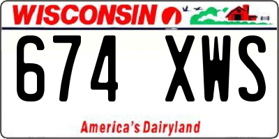 WI license plate 674XWS