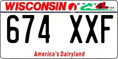 WI license plate 674XXF