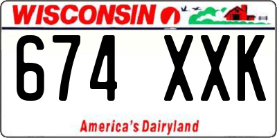 WI license plate 674XXK