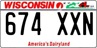 WI license plate 674XXN
