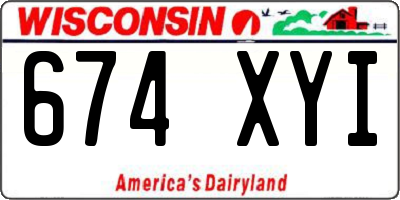WI license plate 674XYI