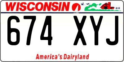 WI license plate 674XYJ