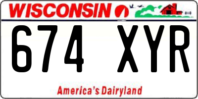 WI license plate 674XYR