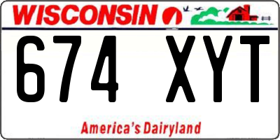 WI license plate 674XYT