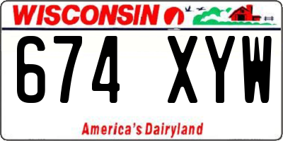 WI license plate 674XYW