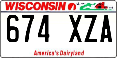 WI license plate 674XZA