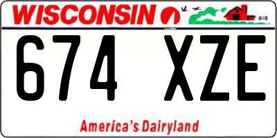 WI license plate 674XZE