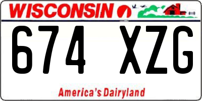 WI license plate 674XZG
