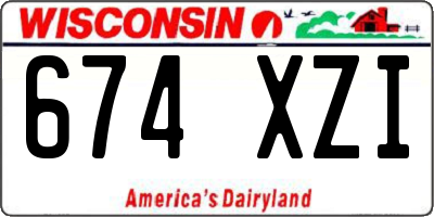WI license plate 674XZI