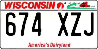 WI license plate 674XZJ