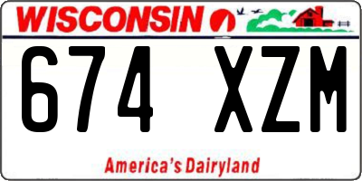 WI license plate 674XZM