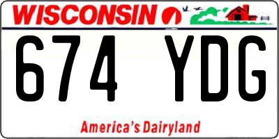 WI license plate 674YDG
