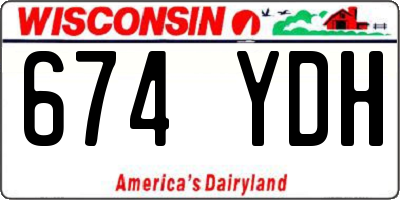 WI license plate 674YDH