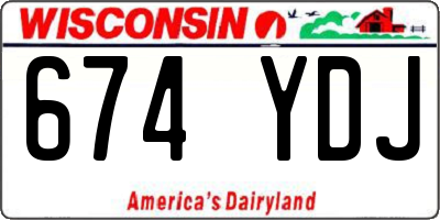 WI license plate 674YDJ