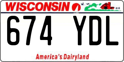 WI license plate 674YDL