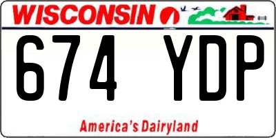WI license plate 674YDP