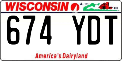 WI license plate 674YDT