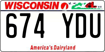 WI license plate 674YDU