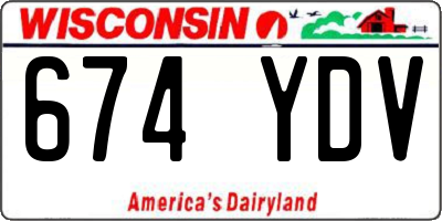 WI license plate 674YDV