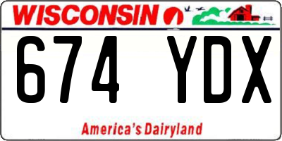 WI license plate 674YDX