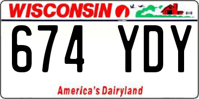WI license plate 674YDY