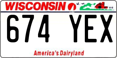 WI license plate 674YEX