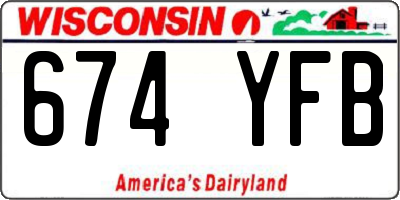 WI license plate 674YFB